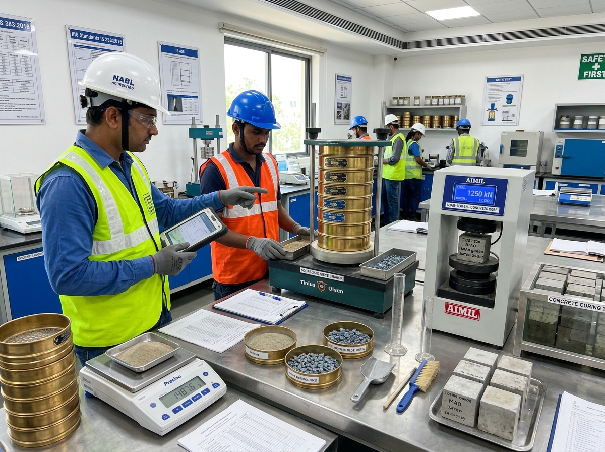 LNP Enterprises IS:383 Material Quality & Sieve Testing Laboratory